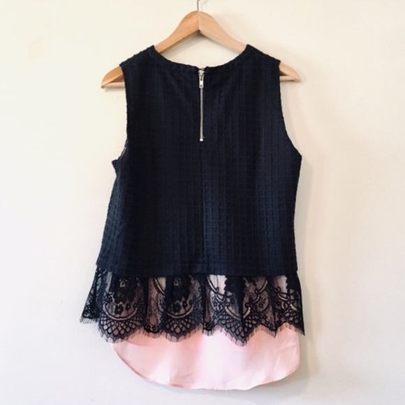 Anthropologie Greylin Black & pink tank blouse - Picture 5 of 5